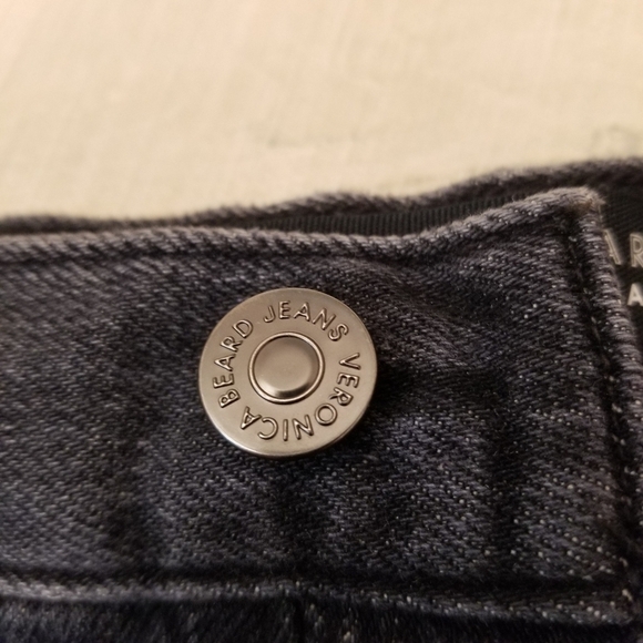 {30} Veronica Beard Blake Class Straight High Rise Washed Black Jeans - Picture 9 of 13